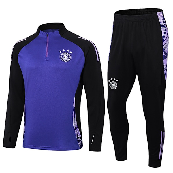 2425 Höst/Vinter Fotbollsträningsuniformer Vuxna och Barns Set Före Match Fotbollströjor Style 2 M