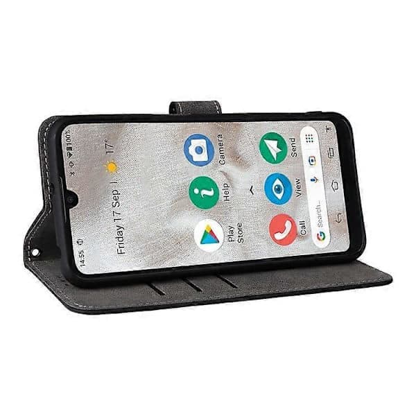 Plånboksfodral för Doro 8100 / 8200 RFID PU-läder Telefonfodral Stativ med Rem Flerfärgad