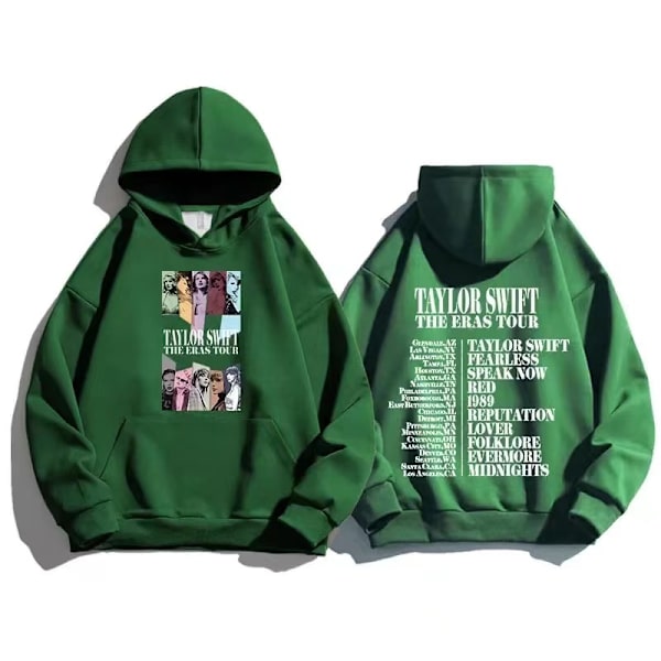 Herr & Dam Taylor The Eras Tour Höst/Vinter Taylor Swift Mode Hoodie Fan Hoodie green XS