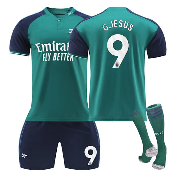 23-24 Arsenalin toinen vieraspelipaita aikuisille ja lapsille, harjoitusasu NO.9 G.JESUS M