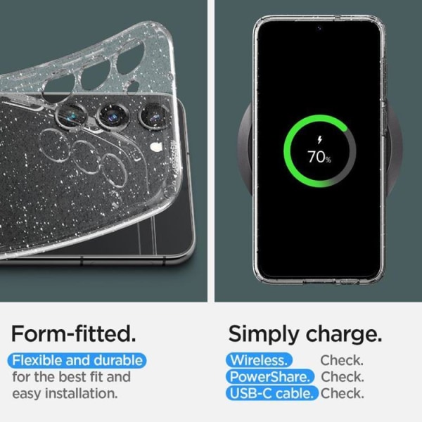 Spigen Galaxy S23 -kotelo nestekide - Glitter