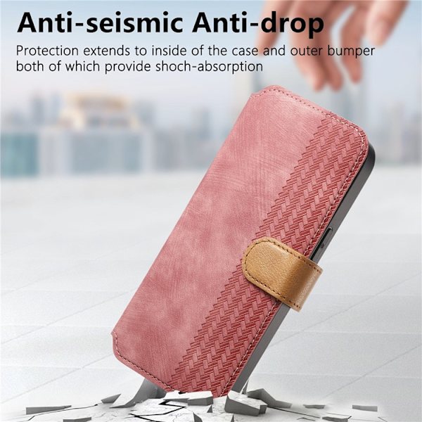 Plånboksfodral För iPhone 17 Armband Kickstand - Rosa Rosa