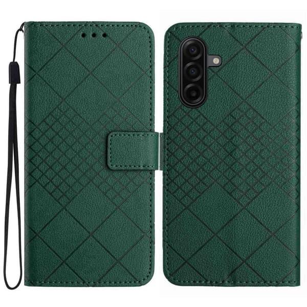Samsung Galaxy S26 Pro Plånboksfodral Imprint Konstläder Flip - Grön