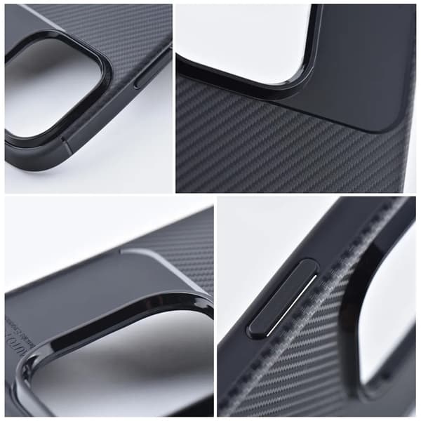Telefontaske til iPhone 17 Carbon Premium - Sort Svart