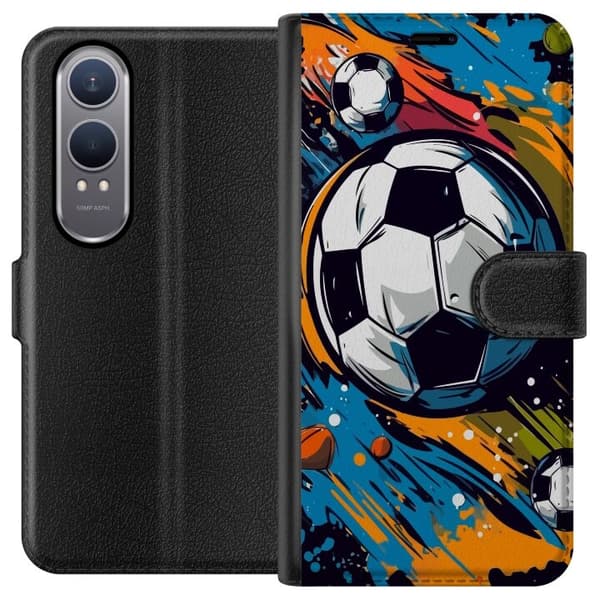 Plånboksfodral till OnePlus Nord CE4 Lite med Fotbollar