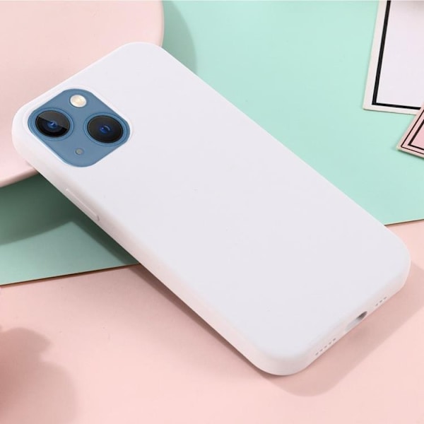 iPhone 14 Plus Skal Magsafe Silicone Ultra Slim - Vit