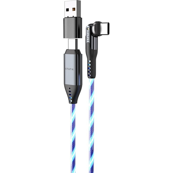 STATIK Kabel PowerPivot Pro Glowing LED USB-C Till USB-C 1m