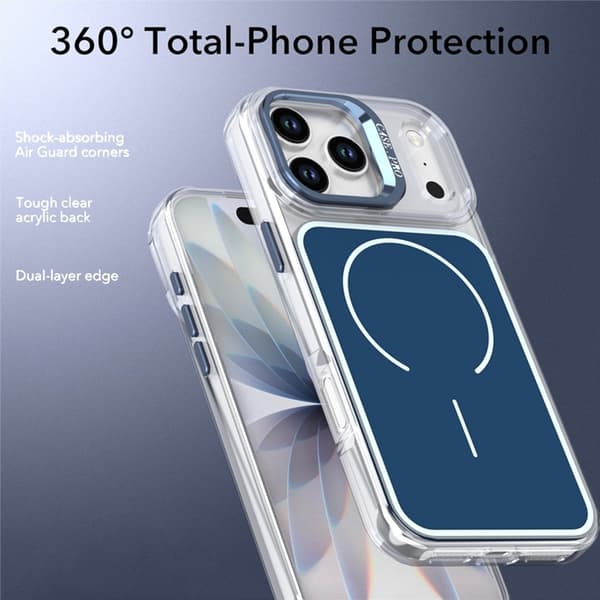Mobilskal till iPhone 17 Pro MagSafe Lens Kickstand TPU + PC - Blå Blå