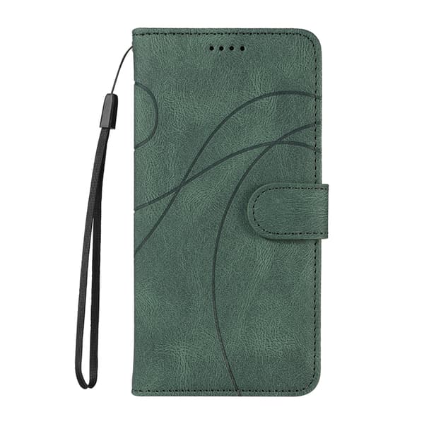 Sony Xperia 10 VII Plånboksfodral Curved Line Konstläder - Grön Grön
