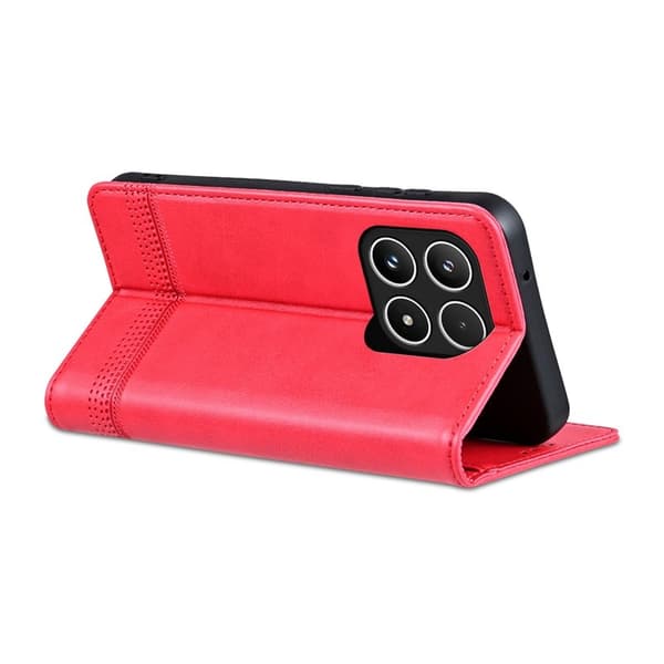 AZNS Xiaomi 17 Plånboksfodral Konstläder - Röd