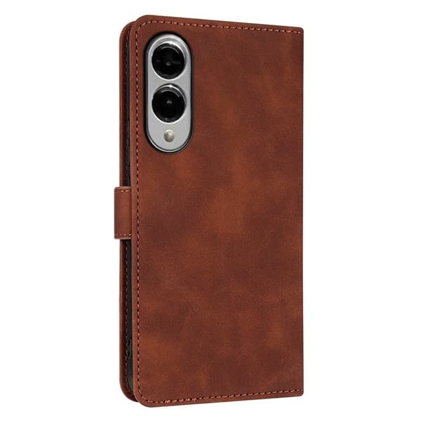 AZNS Samsung Galaxy S25 Edge Plånboksfodral Konstläder - Brun