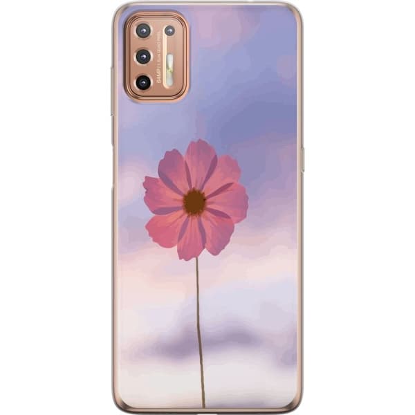 Mobilskal till Motorola Moto G9 Plus med Rosa blomma