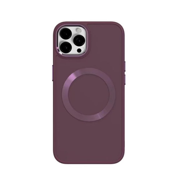 BOOM iPhone 13 Pro Case Magsafe nestemäinen silikoni - viininpunainen