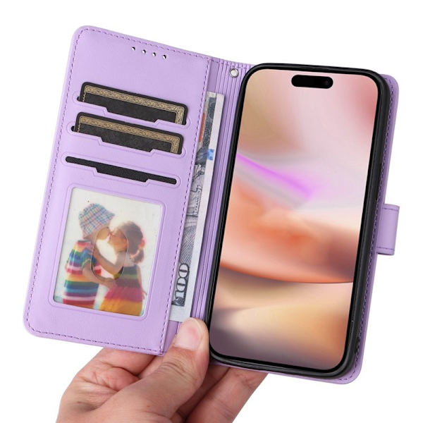 BETOPNICE iPhone 16 Plus Plånboksfodral - Avtagbart Konstläder - Lila