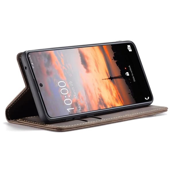 CASEME 013 Wallet Mobilskal för Samsung Galaxy A33 5G - Brun