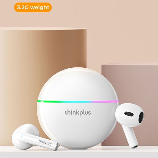 AIGO TWS Trådlösa Bluetooth-Hörlurar Semi-In-Ear Smart Touch TJ07 Beige