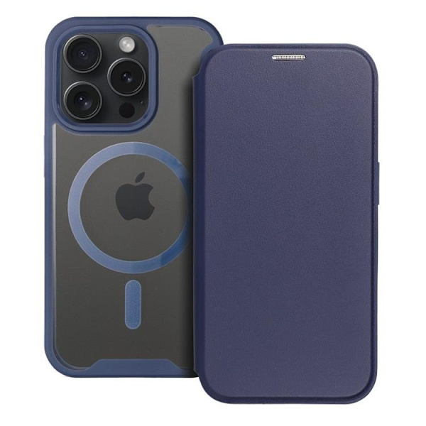 iPhone 15 Pro Max Plånboksfodral Magsafe Smart - Blå