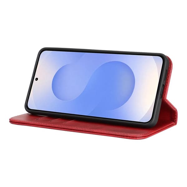 Mobilskal för Samsung Galaxy S26 Konstläder Magnetiskt - Röd