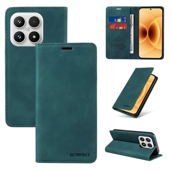 BETOPNICE Xiaomi 17 Plånboksfodral Konstläder - Grön