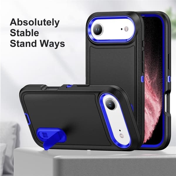 Mobilskal till iPhone Air Kickstand Silikon - Mörkblå/Sapphire Blå