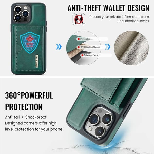 DG.MING M6 Series Mobilskal till iPhone 12 Pro Max Magnetiskt Grön