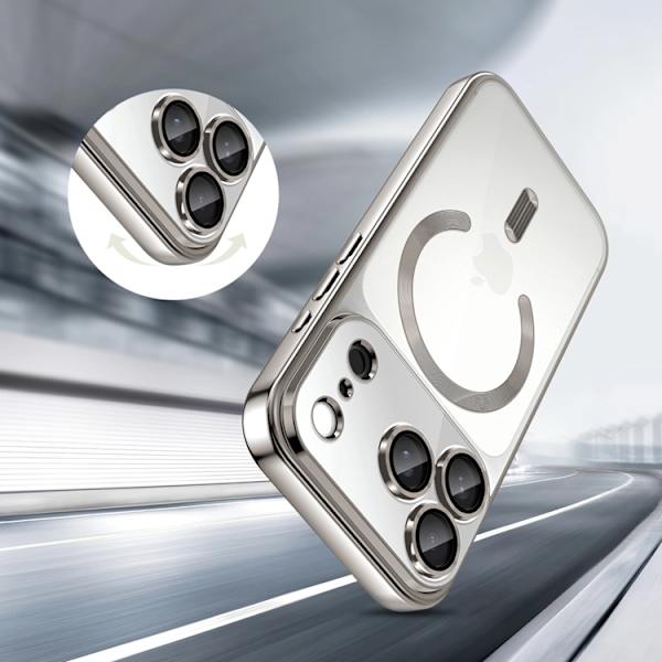 Tech-Protect Mobilskal till iPhone 17 Pro Magsafe Flex - Shiny Silver Silver