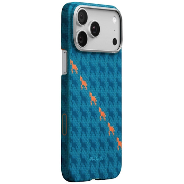 PITAKA Mobilskal För iPhone 17 Pro Max MagSafe Happiness Rides Edge Blå