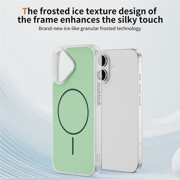 Mobilskal till iPhone 17 MagSafe Skin Touch TPU PC - Grön Grön