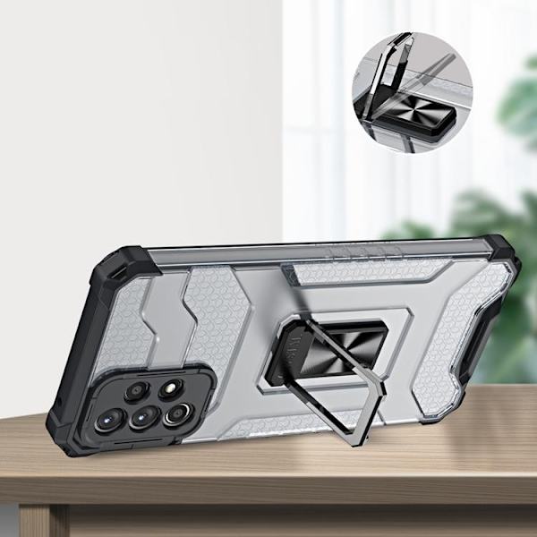 Crystal Ring Kickstand Taske til Galaxy A72 4G - Sort Black