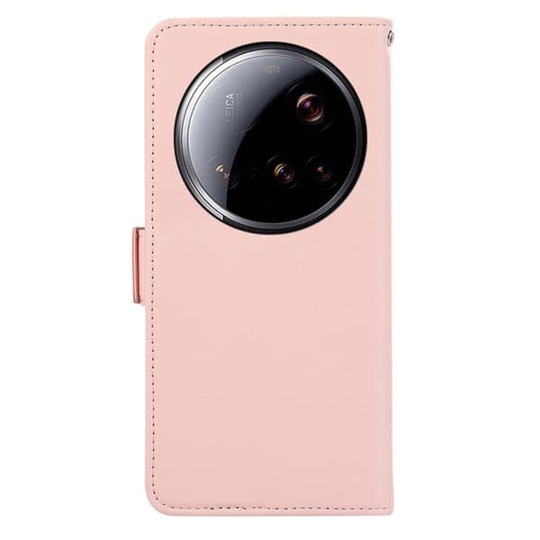 ABEEL Mobilskal till Xiaomi 15 Ultra KonstLäder RFID-Skydd- Rosa
