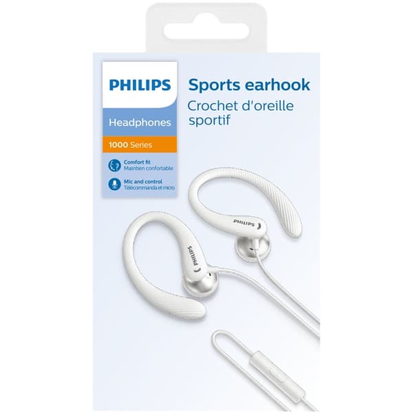 PHILIPS In-Ear-Hörlurar Sport IPX2 Kabel - Vit Vit