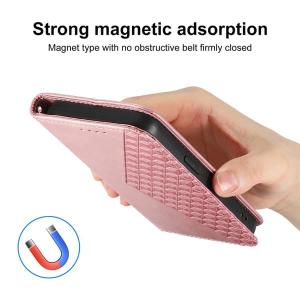 Plånboksfodral för Samsung Galaxy S26 Plus Konstläder med handledsrem - Roséguld