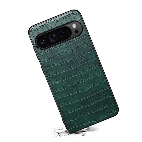 Mobilskal till Google Pixel 10/10 Pro Crocodile Texture - Grön Grön