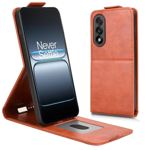 OnePlus Nord 5 Plånboksfodral Vertical Flip Läder - Orange Orange