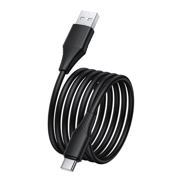 HOCO USB-A till USB-C Kabel 3A 1m Silikon X124 - Svart Svart