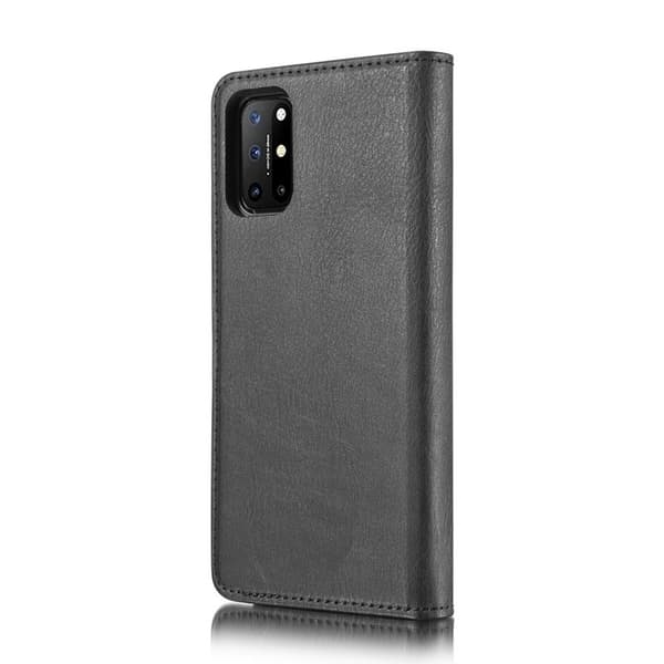 DG.MING OnePlus 8T Äkta Läder Plånboksfodral Svart