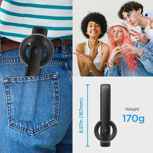 Spigen Magsafe Selfiestick Bluetooth Tripod S571W - Svart Svart