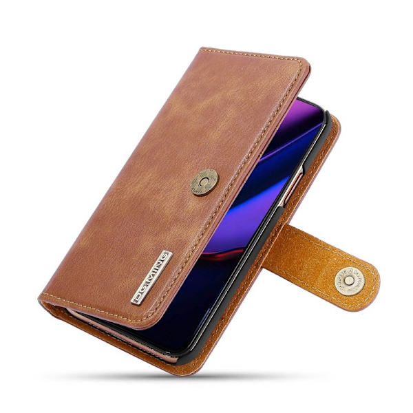 DG.MING iPhone 11 Pro Max Äkta Läder Plånboksfodral med Ställ - Brun