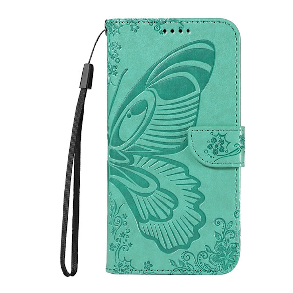 OnePlus 15 Plånboksfodral Butterfly Pattern Konstläder Grön