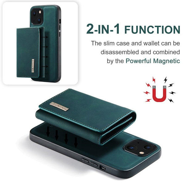 DG.MING M1 Series Mobilskal till iPhone 14 Plus 2-i-1 Grön