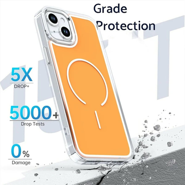 Mobilskal till iPhone 15 Magsafe Electroplated - Orange Orange