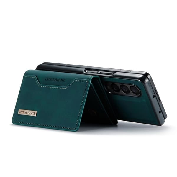 DG.MING Samsung Galaxy Z Fold4 Konstläder Plånboksfodral Magnetisk Grön