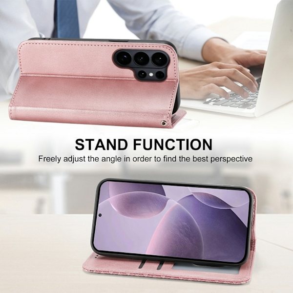 Xiaomi 17 Plånboksfodral Konstläder med Handledsrem - Roséguld