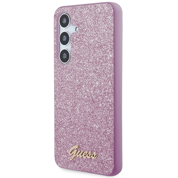 Guess Galaxy S24 Plus Glitter Script - Lila