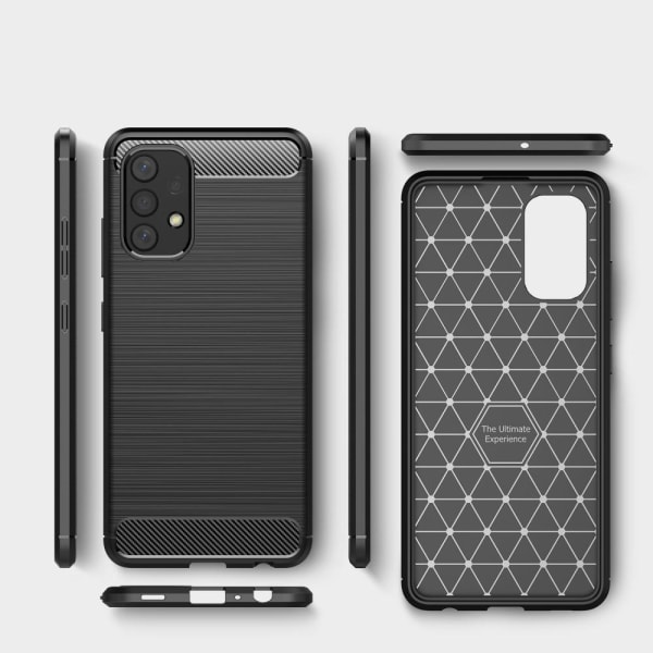 Carbon Fiber Mobilskal till Galaxy A32 5G - Svart Black