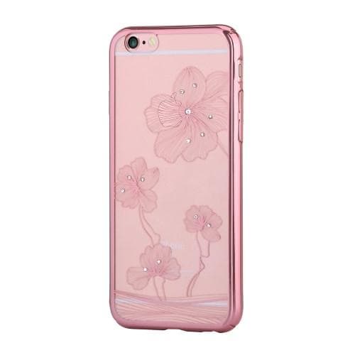 Comma Skal med Swarovski-stenar till iPhone 6 / 6S - Rose Gold Roséguld