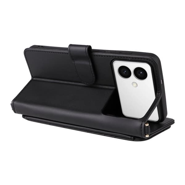 Samsung Galaxy S26 Edge Plånboksfodral Konstläder Ställ - Svart