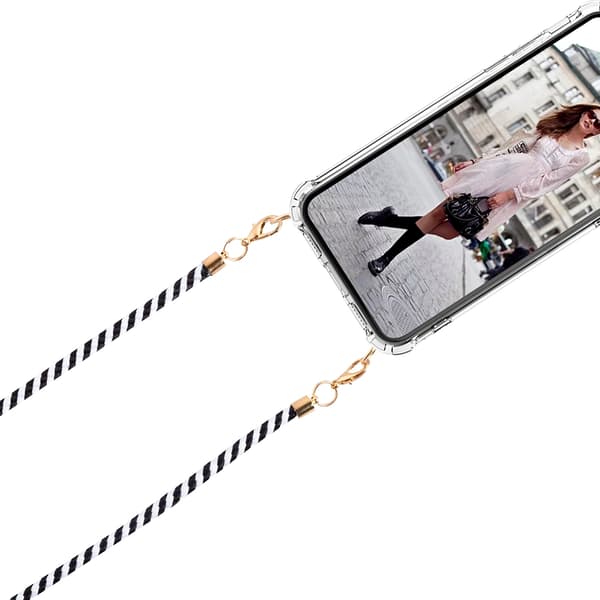 Boom Halsbandsrem Rope - White Stripes Vit