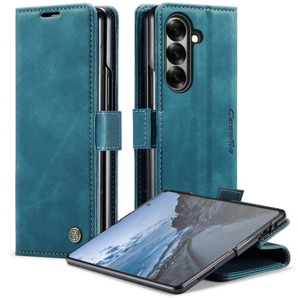 CASEME 013 Plånboksfodral för Samsung Galaxy Z Fold7 5G - Blå