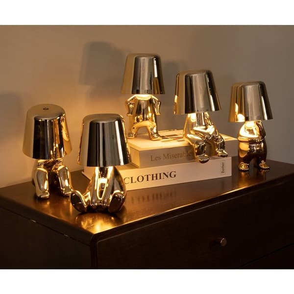 Sengebordlampe GOLD MAN Stående (model 1) MLTL Guld